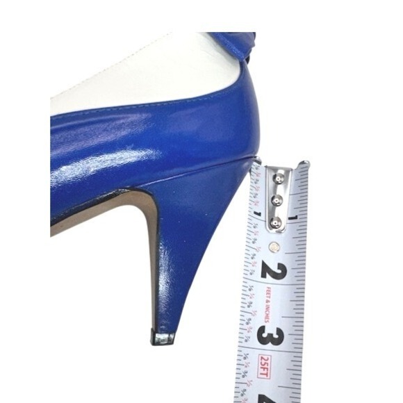 Cervelle Vintage White Blue Colorblock Pointed Toe Heels Size 8B 80's Retro Glam - Picture 12 of 12